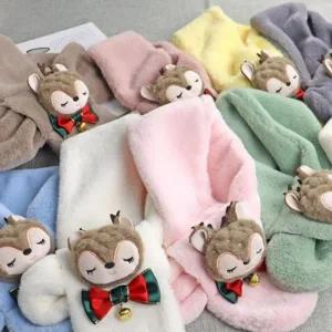 [콩심팥심]숏머플러 네키 털 여성 짧은목도리