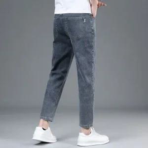 남성 슬림 겨울 일자핏 청바지 스판 가을 8부 스트레이트핏 9부 캐주얼 바지 힛템
