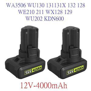 리튬 배터리 케이스WORX Kress 12V WA3506 WU127 WU130 WU131X WX540 전동 공구 배터리 용 100%  2000mAh