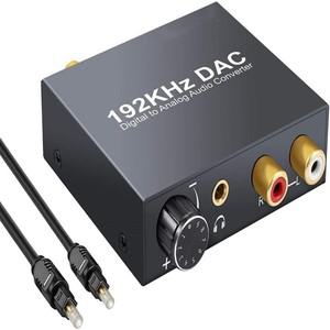 Digital to Analog Converter 192kHz DAC Volume Control Coaxial SPDIF Toslink Stereo RCA 3.5mm Jack Au