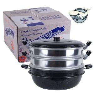 대형 다기능 3단 가마솥 40cm 원형 조리통