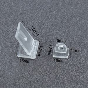 투명 플라스틱 미니 캐비닛 자물쇠 버클, 걸쇠 래치, 상자 보석 힌지, 아크릴 41*16mm, 4 세트