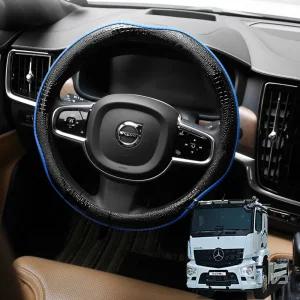 벤츠 뉴아록스카고 호환 스네이크 가죽 핸들커버운전대 원형 편한그립감 편한 링편한 대형차 화물 덮개 카