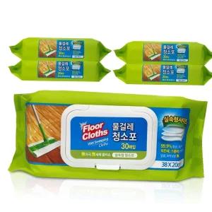 물걸레청소포(실속형) 대형 30매x5팩 38x20cm 물티슈