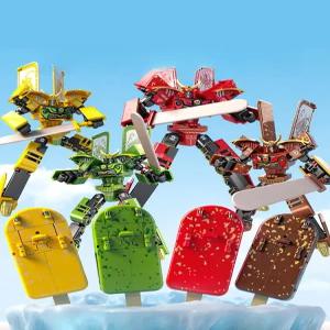 변신 로봇 장난감 아이스크림변신 로봇만들기 모형 변신로봇 조립 큐브 아이스크림변형 로봇변형