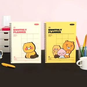 카카오프렌즈 B5 PP커버 먼슬리플래너 춘식이 프렌즈 스케줄러 월간 주간 위클리 일주일 스터디