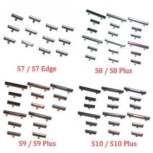 삼성 Galaxy S8 S9 S10 Plus S7 Edge Phone 용 전원 볼륨 버튼 새 하우징 프레임 섀시 Bixby On Off 푸시