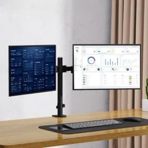 [토마]듀얼 모니터거치대 받침대 암 스탠드 거치대 높이조절 선반 프레임 노트북(CN2)