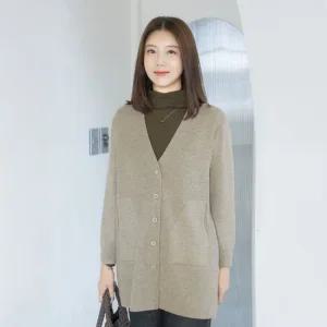 엄마옷 마담4060 딥브이니트롱가디건 중년여성 데일리 -ZCA2510007-
