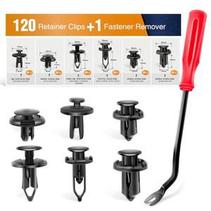 GUACC GRC-30 120PCS 카 리테이너 6.3mm 8mm 9mm 10mm 확장 나사 교체 키트 범퍼 푸시 리벳 클립, 1PC 패스너 리무버