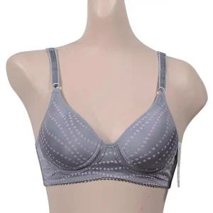 여자 청량한 몰드 뽕브라 볼륨 왕뽕 브라 노와이어 도트 라 B컵 데일리