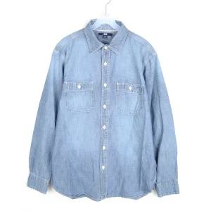 구제 유니클로 청남방 남성L 데님 셔츠 2229