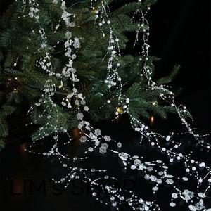 크리스마스 파티 투명 유리 포도 나무 진주 빙벽 트리 장식 축제 웨딩 샵