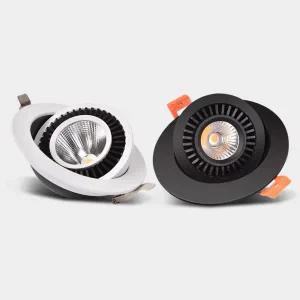 매립등 조광 가능 LED 패널 조명 천장 매입형 다운라이트 5W7W10W12W15W18W24W 조정 원형 스포트라이트 AC8