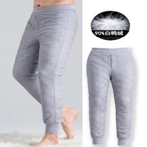 남성 오리털 패딩 바지 캠핑 이너웨어 기모 스판 라이너