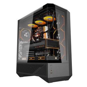 다크플래시 DY460 ATX 미드타워 PC 게이밍 케이스, 높은 공기 흐름, 4 ARGB PWM 팬 포함, 330 풀뷰 강화 유리, 별도 PSU 챔버, 최대 400mm, 360mm 라디에이터 지원, 블랙 RTX 5090 지원