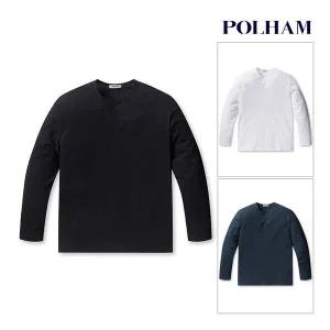폴햄 남성 변형 와플 슬릿넥 긴팔 티셔츠(PHF2TS1510)
