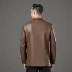 엘럽 남자 정장 자켓 양가죽 리얼 가죽 캐주얼 레더 코트 재킷 박템1