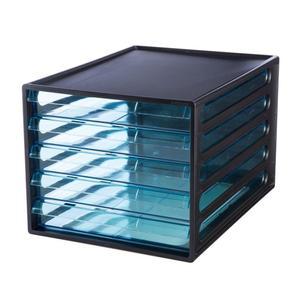 리빙엣스마일 리템LnC EL 서류함 5단 BK 10825 서류정리 서랍 수납함 욕실정리 주방정리