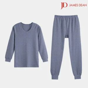제임스딘 삼중직 면 자카드 남성 홈웨어 보온 동내의 세트
