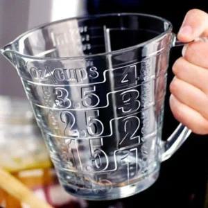 [콩심팥심]쿠킹의정석 손잡이 유리 계량컵 1개