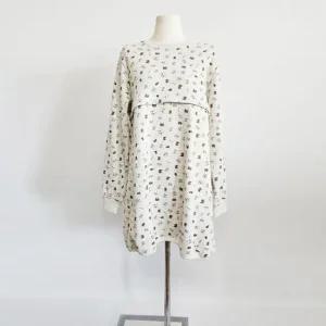 임산부 기모 고양이 나염 수유티 겨울 수유복 수유롱티