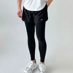 남자 일체형 포켓 레깅스 1P 남성 스포츠 운동 반바지