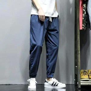 남성 허리밴딩 배기 5컬러 린넨 조거팬츠