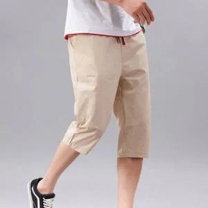 5컬러 인기 남성 7부 허리밴딩 감성 반바지 데일리 면