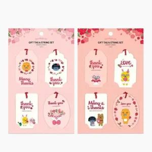 카카오프렌즈 땡큐 프렌즈 기프트 택세트  레드) 택세트 레드