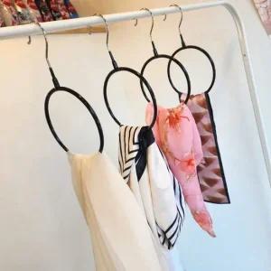 미끄럼방지 링옷걸이 스카프 넥타이 목돌이 옷걸이 옷가게 스카프관리 정리정돈 가정잡화