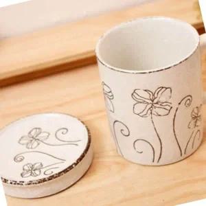 수저 보관 도자기 통 식기 정리 식탁 숟가락 수납 용기