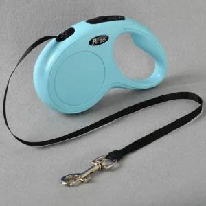 [골드스마일]강아지 산책 자동 리드줄 블루 5m 산책줄 개줄