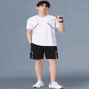 남성 3컬러 썸머 스톰 트레이닝 반팔 반바지 세트