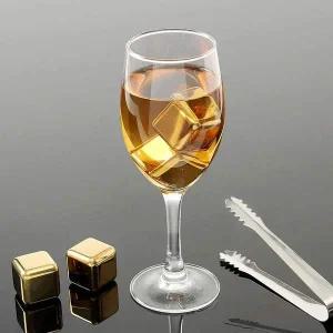 [골드스마일]사각 아이스큐브 4p 세트 위스키얼음 스텐아이스볼