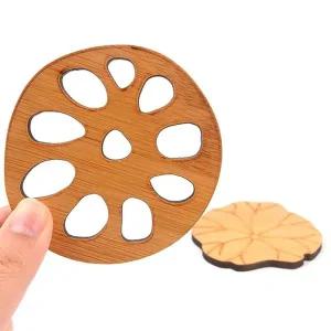 디자인 나무컵받침 고급스러운 티 코스터 수납홀더 포함