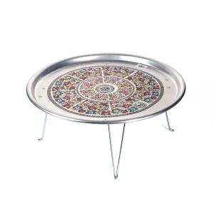 [골드스마일]옛날 접이식 양은밥상 2호(50cm) 왕대/양은발상/시골/