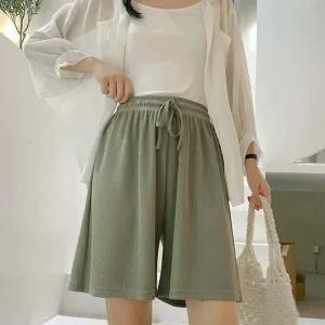 [아우트]찰랑 편한 쿨링바지 고무줄 반바지 5부