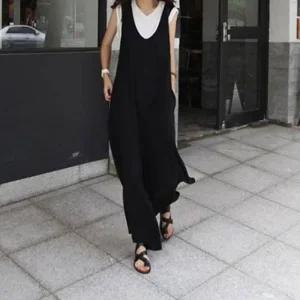 [아우트]캐주얼 블랙 점프 루즈핏점프수트 수트