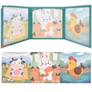 [골드스마일]레벨 폴딩 자석놀이 퍼즐 책 가축 STEP1 903-3o 37피