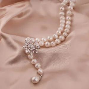 고품질 시후주얼리 크리스탈 팬던트 천연자개진주 목걸이 EA646N (WE40F45)