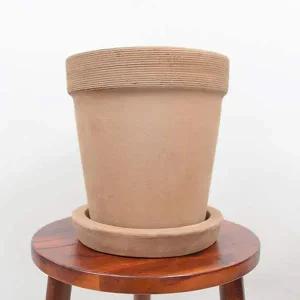 [셀러에이드]모던레시피 수제 빈티지 테라코타 토분 화분 받침 세트 모카 21x23cm