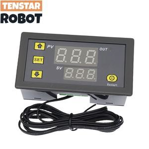 W3230 12V 24V AC110-220V 프로브 라인 20A 열/냉각 제어 장비가있는 디지털 온도 LED 디스플레이 조절기