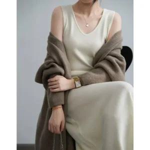 [아우트]나시 슬림드레스 롱원피스 G126348_모직느낌