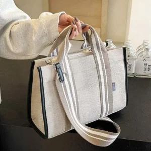 패브릭 토트백 여성 사각 크로스가방 숄더가방 (WE35807)