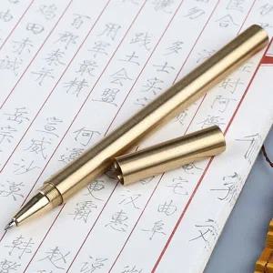 [셀러에이드]황동 볼펜 중성펜 필기구 각인 선물 세트 엔틱