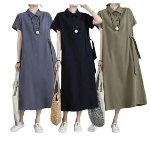 [아우트]여름 린넨 롱 원피스 롱기장 3color