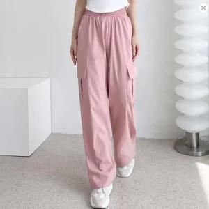 [아우트]바지 와이드 쿨 여자카고바지 밴딩 팬츠