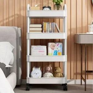 ETN 3단 4단 이동식 트롤리 바퀴달린 수납 선반