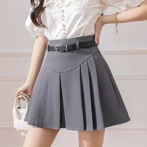 [아우트]미니 치마 스커트-다크그레이(L)벨트탈부착